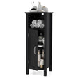 Bathroom Storage Organizer with 2-Tier Cabinet-Black