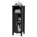 Bathroom Storage Organizer with 2-Tier Cabinet-Black
