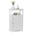 Bathroom Floor Cabinet with Adjustable Shelf-White