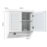 Bathroom Medicine Cabinet with Height Adjustable Shelf and Towels Bar