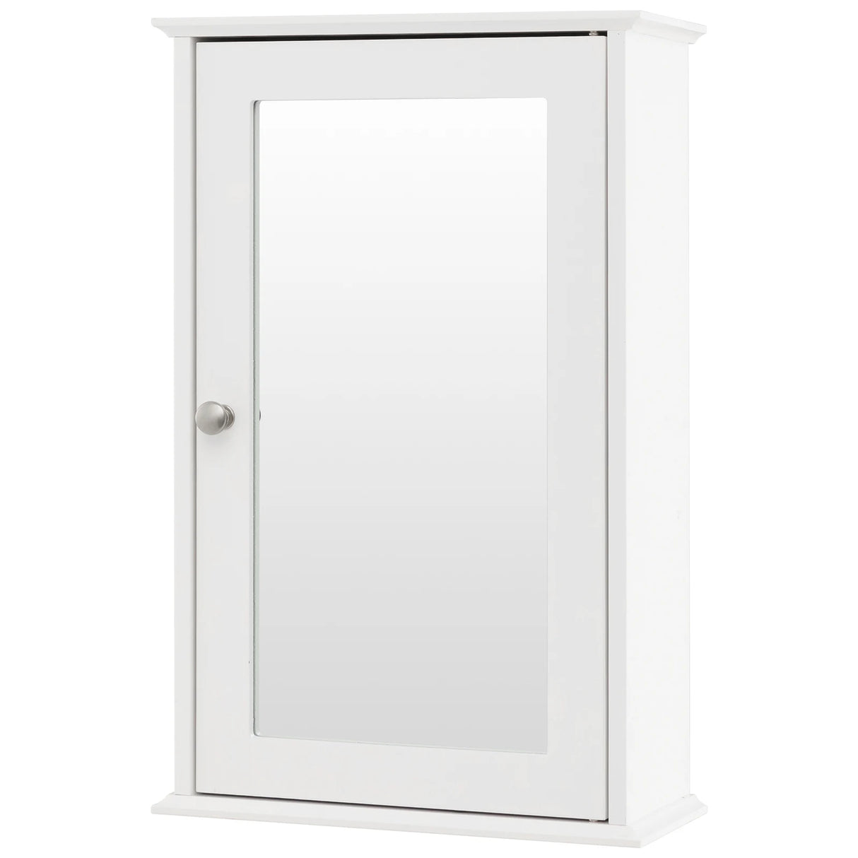 Bathroom Medicine Cabinet with Mirror and Adjustable Shelf-White