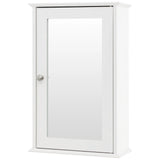 Bathroom Medicine Cabinet with Mirror and Adjustable Shelf-White