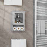 Bathroom Wall Mounted Adjustable Hanging Storage Medicine Cabinet-Gray