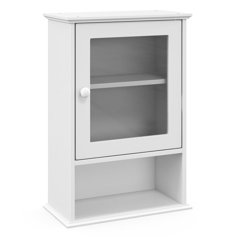 Bathroom Wall Mounted Storage Cupboard with Single Door-White