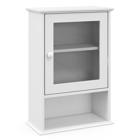 Bathroom Wall Mounted Storage Cupboard with Single Door-White