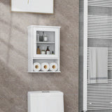 Bathroom Wall Mounted Storage Cupboard with Single Door-White
