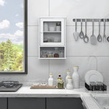 Bathroom Wall Mounted Storage Cupboard with Single Door-White