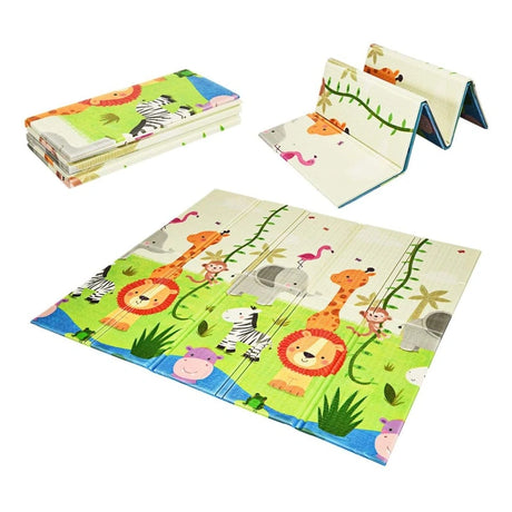 Baby crawling mat play mat foldable baby mat double-sided play carpet green