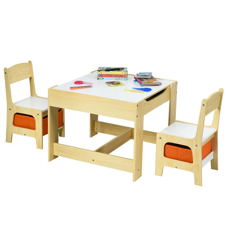 3-In-1 Kids Multi Activity Table & 2 Chairs Set for Toddlers