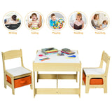 3-In-1 Kids Multi Activity Table & 2 Chairs Set for Toddlers