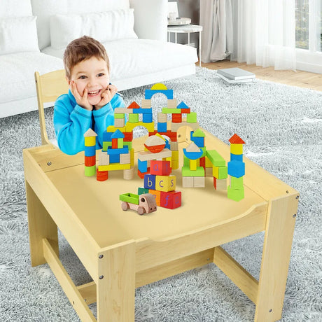 3-In-1 Kids Multi Activity Table & 2 Chairs Set for Toddlers