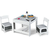 3-In-1 Kids Multi Activity Table & 2 Chairs Set for Toddlers