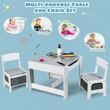 3-In-1 Kids Multi Activity Table & 2 Chairs Set for Toddlers