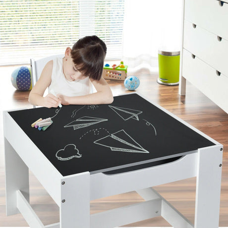 3-In-1 Kids Multi Activity Table & 2 Chairs Set for Toddlers