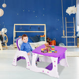 Convertible Baby High Chair with 5 Point Harness and Adjustable Feeding Tray-Purple