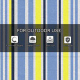 Outsunny Reversible Outdoor Rug, Waterproof Plastic Straw Mat for Backyard, Deck, RV, Picnic, Beach, Camping, 121 x 182 cm, Dark Blue and Yellow