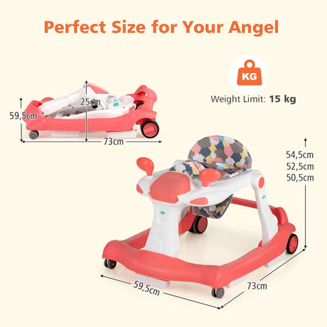 2 in 1 baby walker Foldable baby walker Orange