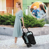 Lightweight Baby Stroller with Aluminum Frame and Detachable Seat Cover-Blue