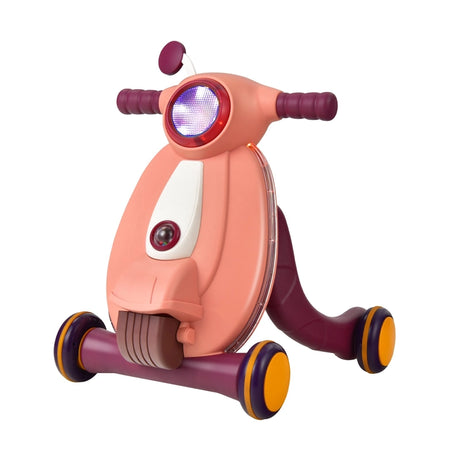 2-in-1 Baby Sit to Stand Learning Walker with Lights and Sounds-Pink