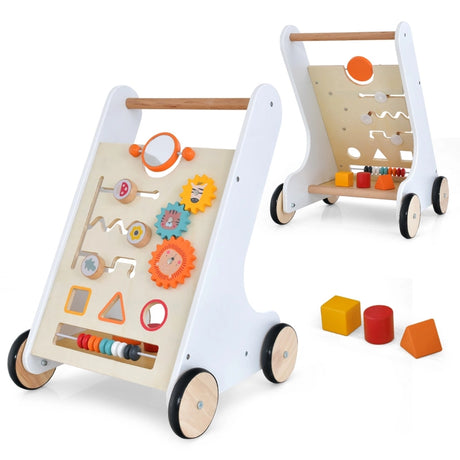 Push and Pull Learning Activity Walker with Shape Sorter-White