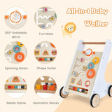 Push and Pull Learning Activity Walker with Shape Sorter-White