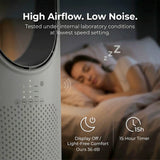 HOMCOM Bladeless Tower Fan for Bedroom, 36dB Standing Cooling Fan with Oscillating, 3 Speeds, 3 Modes, 15H Timer, White