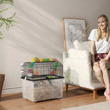 PawHut Two-Tier Hamster Cage with 31cm Deep Tray, Tube System, Water Bottle, Ramp, Feeding Bowl, Multicoloured