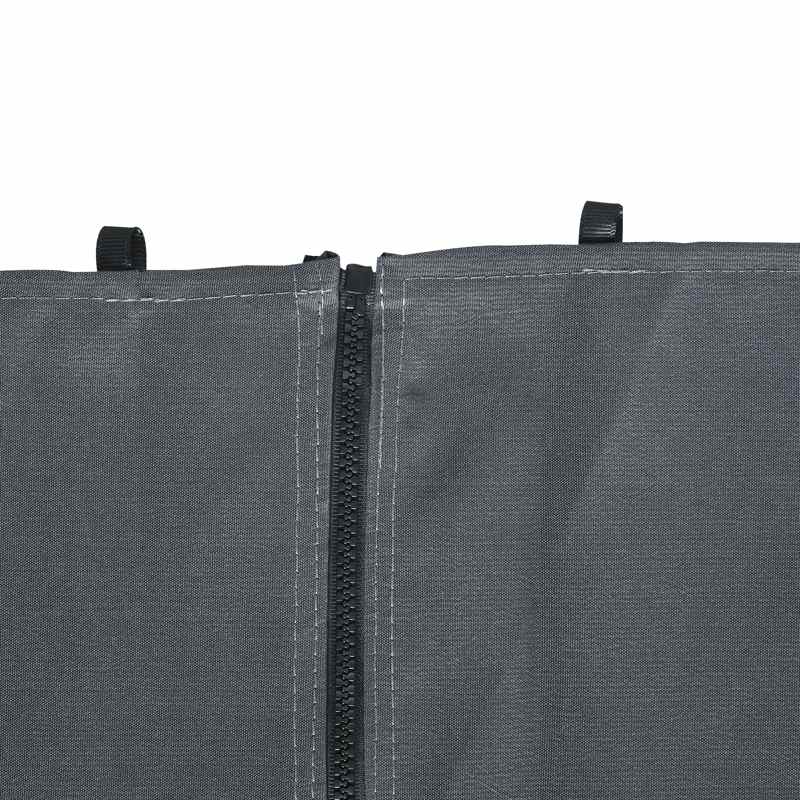 Outsunny Replacement Gazebo Curtains 4-Panel Sidewalls with Zipper for 3 x 3 (M) Yard Gazebos Canopy Tent, Dark Grey