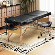 HOMCOM Adjustable Folding Massage Table - Black