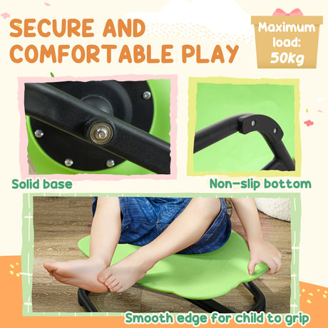 AIYAPLAY Elephant-Shaped Spinning Chair for Autism, 3-6 Years, Green