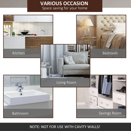 HOMCOM 6.5FT/2000mm Modern Sliding Barn Door Closet Hardware Track Kit Aluminium Track System Unit For Single Wooden Door