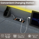 Double/King Size Bed Frame with LED Lights and Charging Station-King Size