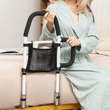 Safety Bed Assist Rail with Dual Handrail for Elderly Adults