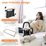 Safety Bed Assist Rail with Dual Handrail for Elderly Adults