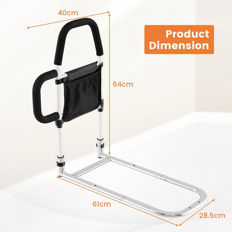 Safety Bed Assist Rail with Dual Handrail for Elderly Adults