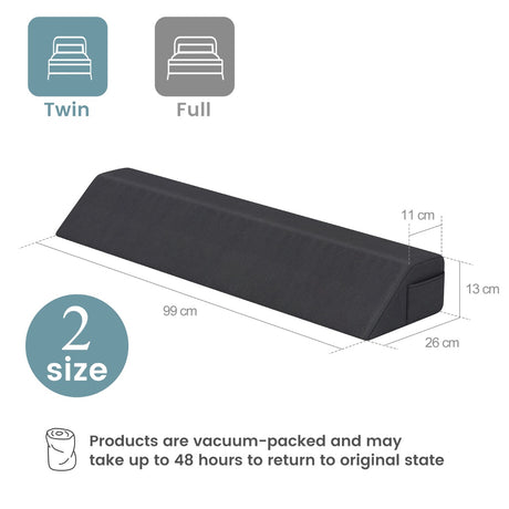 Bed Wedge Pillow with Storage Bag-Twin Size