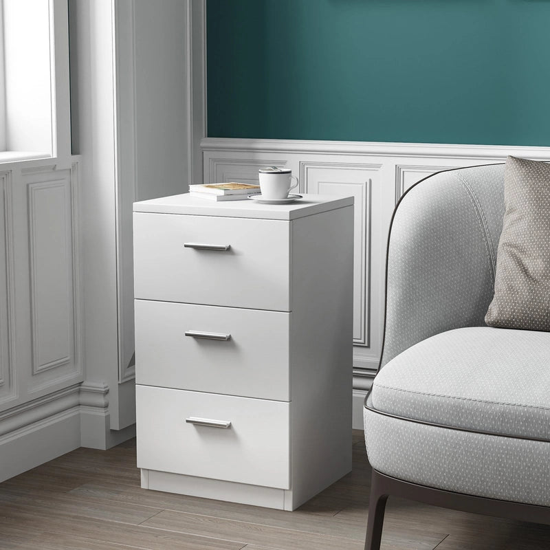 Bedside cabinet with 3 drawers
