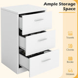 Bedside cabinet with 3 drawers