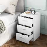 Bedside cabinet with 3 drawers