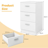 Bedside cabinet with 3 drawers