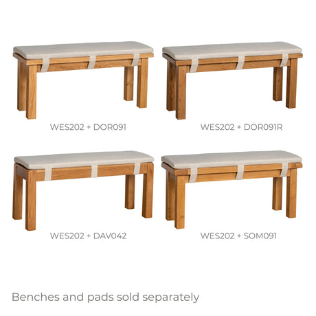 Westbury Bench Pad 104cm in Beige (WES202)