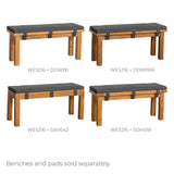 Westbury Bench Pad 104cm in Dark Grey (WES216)