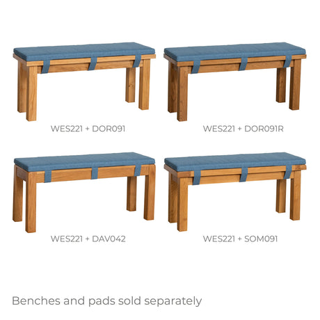 Westbury Bench Pad 104cm in Blue (WES221)