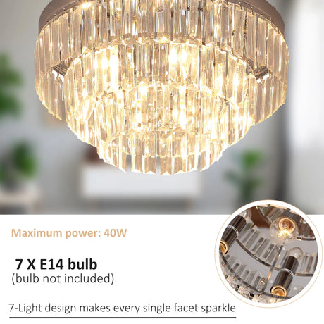 HOMCOM 122 Crystallite Ceiling Chandelier