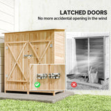 Outsunny 140 x 75 Fir Wood Garden Shed, with Asphalt Roof - Natural