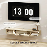 HOMCOM 120 cm Floating TV Unit for TVs up to 50 Inch - Natural