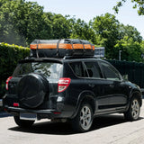 Waterproof roof box with 600 L capacity for all vehicles 132x100x43cm Black+Orange