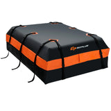 Waterproof roof box with 600 L capacity for all vehicles 132x100x43cm Black+Orange