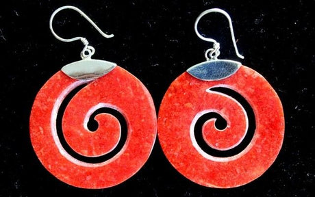 925 Silver Earrings - Scroll Design