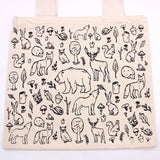 Big Cotton Shopping Bag - 38x42cm - Forest Life - 10oz